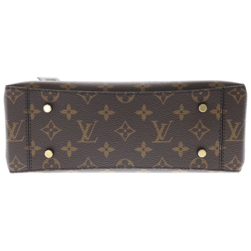 Louis Vuitton Monogram One Handle Flap Bag Handbag Black Brown Leather Gold — view 5