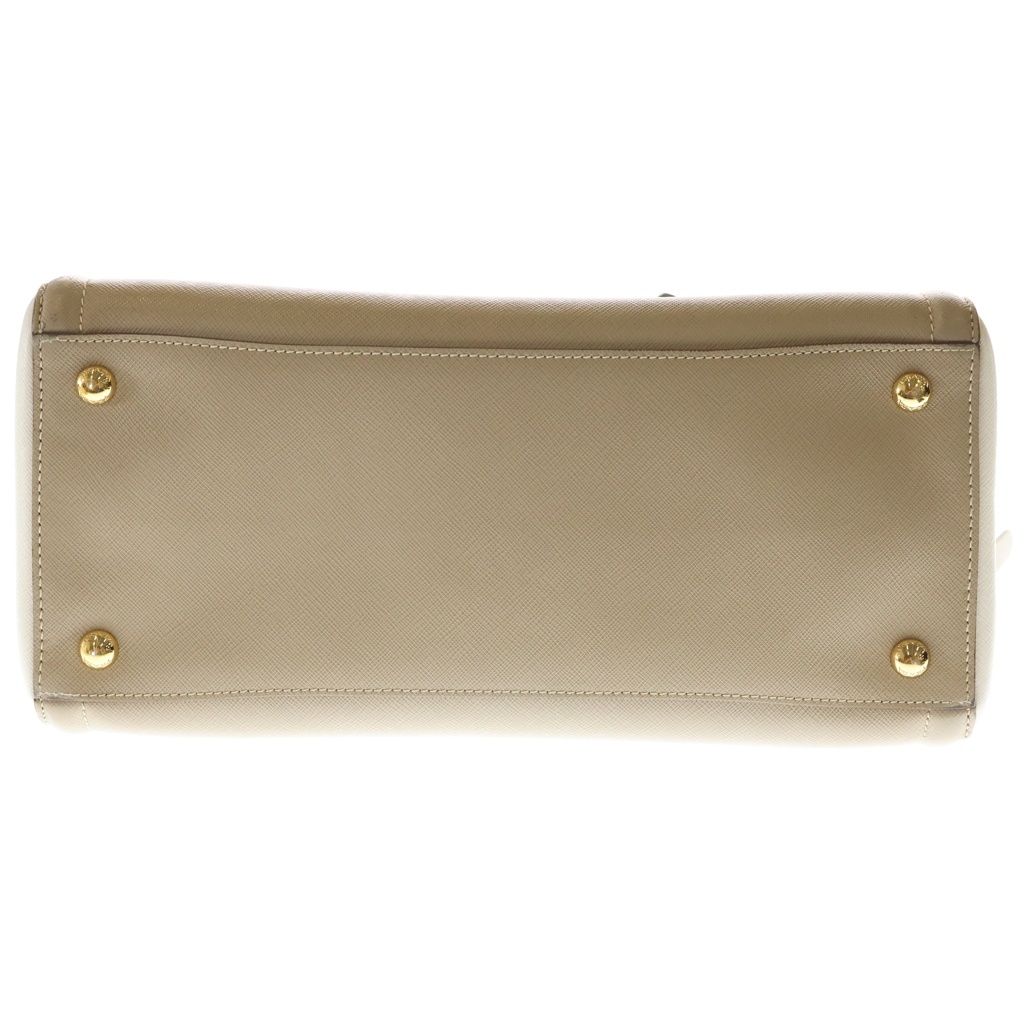Prada Galleria 2-Way Shoulder Bag Beige Ivory Leather Gold — view 5