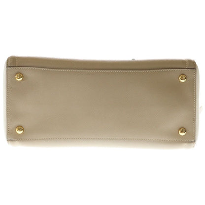 Prada Galleria 2-Way Shoulder Bag Beige Ivory Leather Gold — view 5