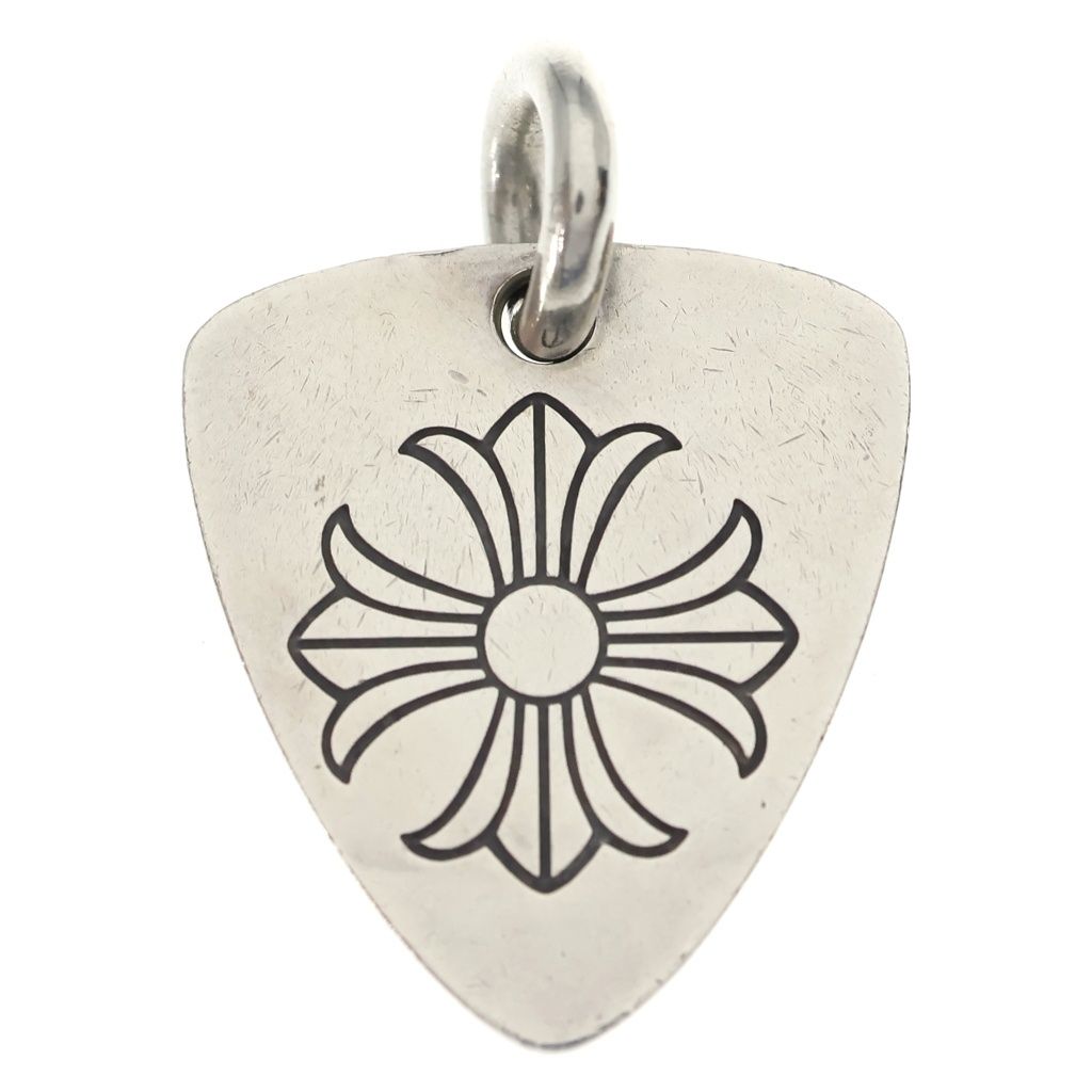 Chrome Hearts Guitar Pick Pendant Top Silver