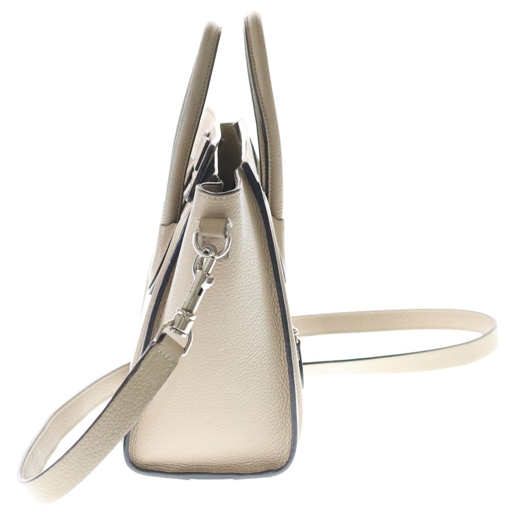 Celine Luggage Nano 2-Way Shoulder Bag Tote Beige Leather Silver — view 3