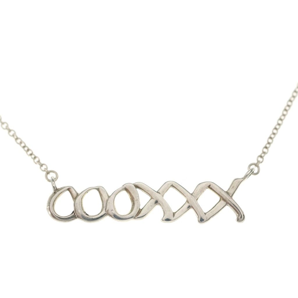 Tiffany & Co Love Kiss Necklace Paloma Picasso Pendant Silver — view 6