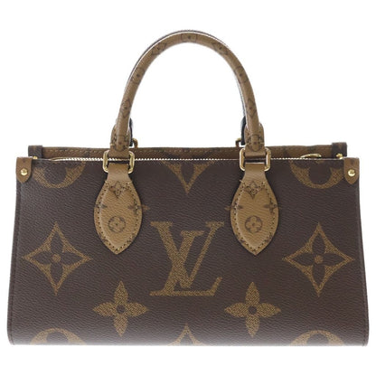 Louis Vuitton Monogram Giant Reverse On The Go East West Handbag Brown Leather