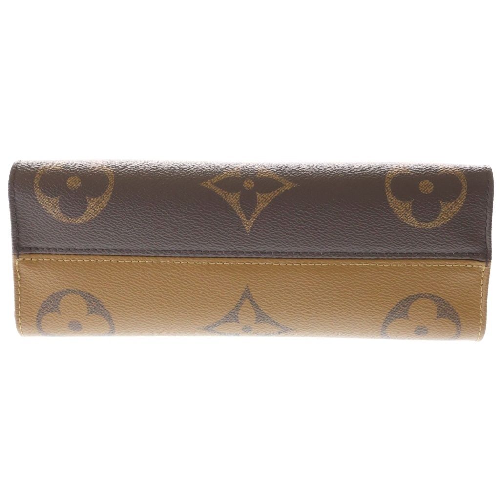 Louis Vuitton Monogram Giant Reverse On The Go East West Handbag Brown Leather — view 5