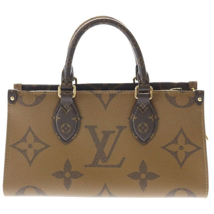 Louis Vuitton Monogram Giant Reverse On The Go East West Handbag Brown Leather — view 2