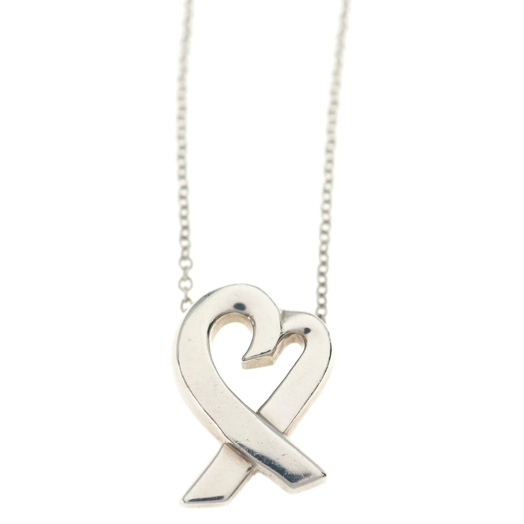 Tiffany & Co Loving Heart Pendant Necklace Silver — view 3