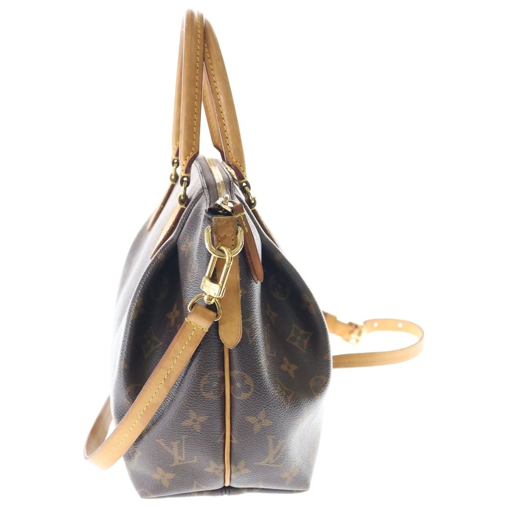 Louis Vuitton Monogram Turenne PM 2-Way Shoulder Bag Brown Leather Gold — view 3