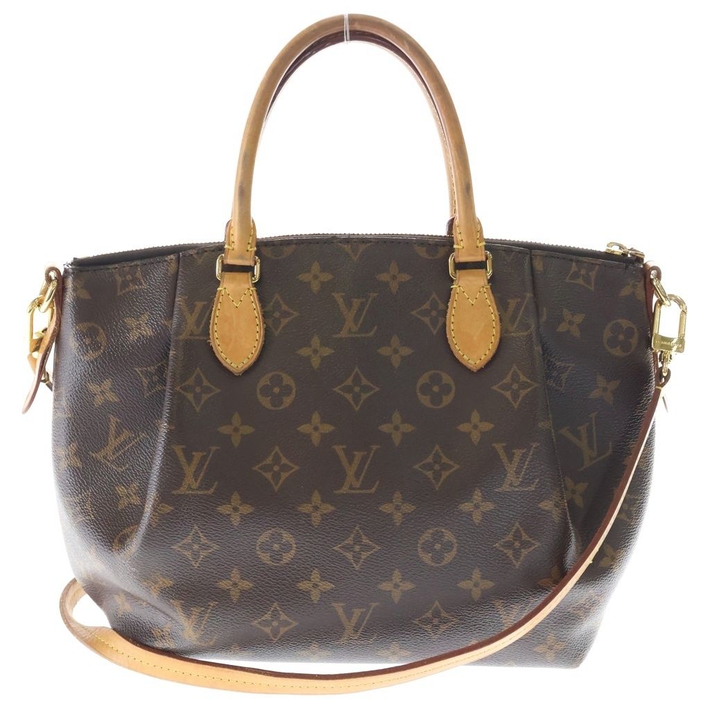 Louis Vuitton Monogram Turenne PM 2-Way Shoulder Bag Brown Leather Gold — view 2