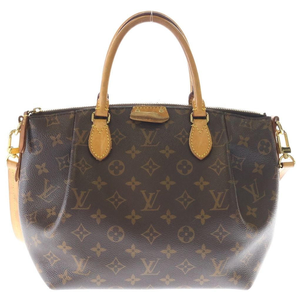 Louis Vuitton Monogram Turenne PM 2-Way Shoulder Bag Brown Leather Gold