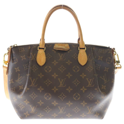 Louis Vuitton Monogram Turenne PM 2-Way Shoulder Bag Brown Leather Gold