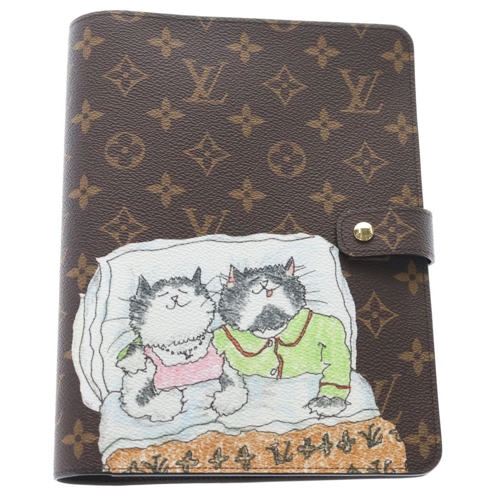 Louis Vuitton Monogram Agenda Bureau MM Gray Scoddington Collaboration Notebook