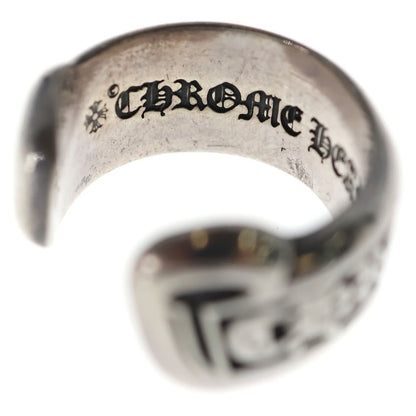 Chrome Hearts SM Scroll Label Small Ring Silver — view 5