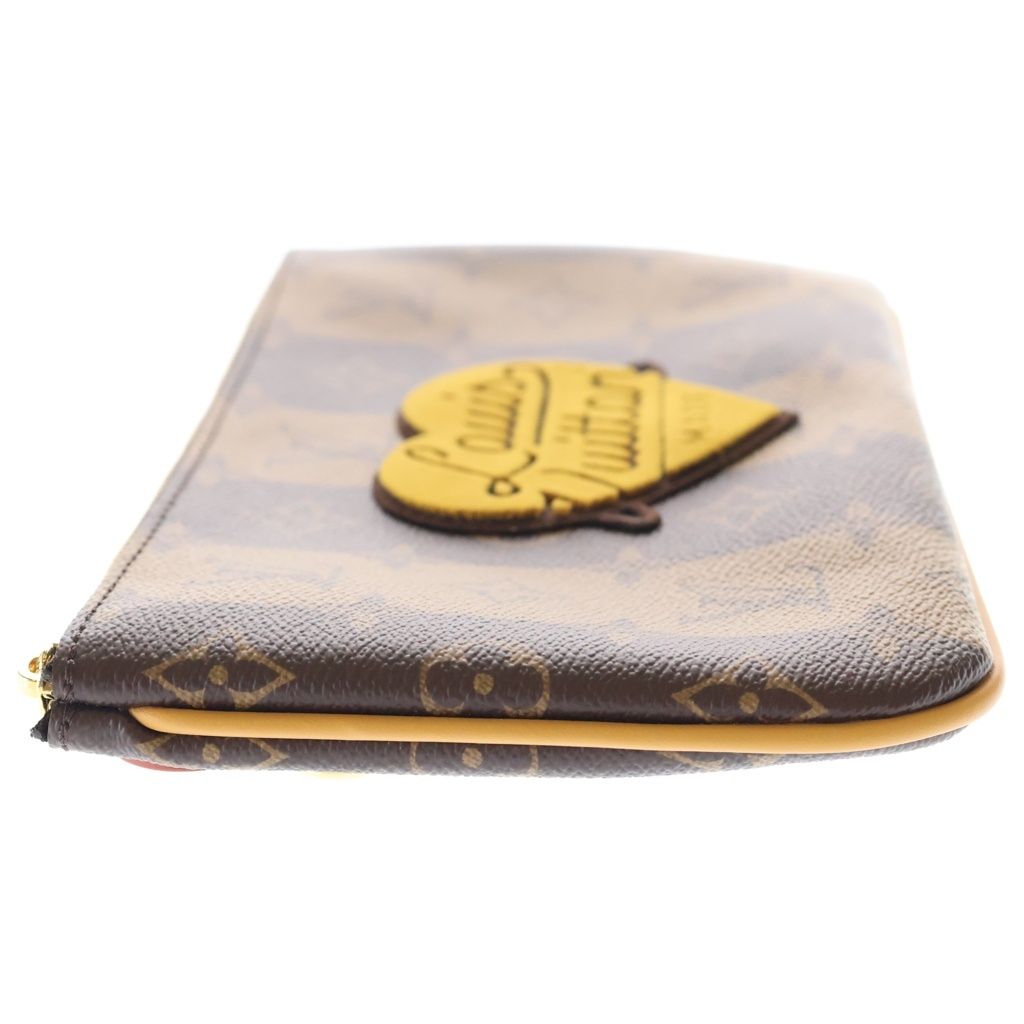 Louis Vuitton Monogram Stripe Trio Messenger Pouch Only Brown Leather — view 3