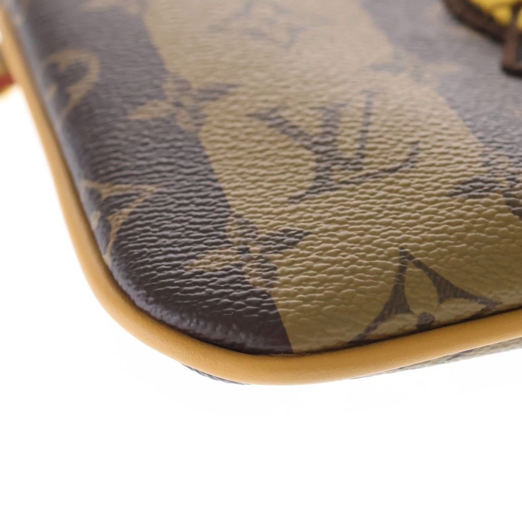 Louis Vuitton Monogram Stripe Trio Messenger Pouch Only Brown Leather — view 5