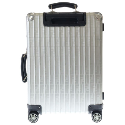 Fendi Rimowa Zucca Pattern Classic Cabin S Suitcase Travel Bag Silver — view 2