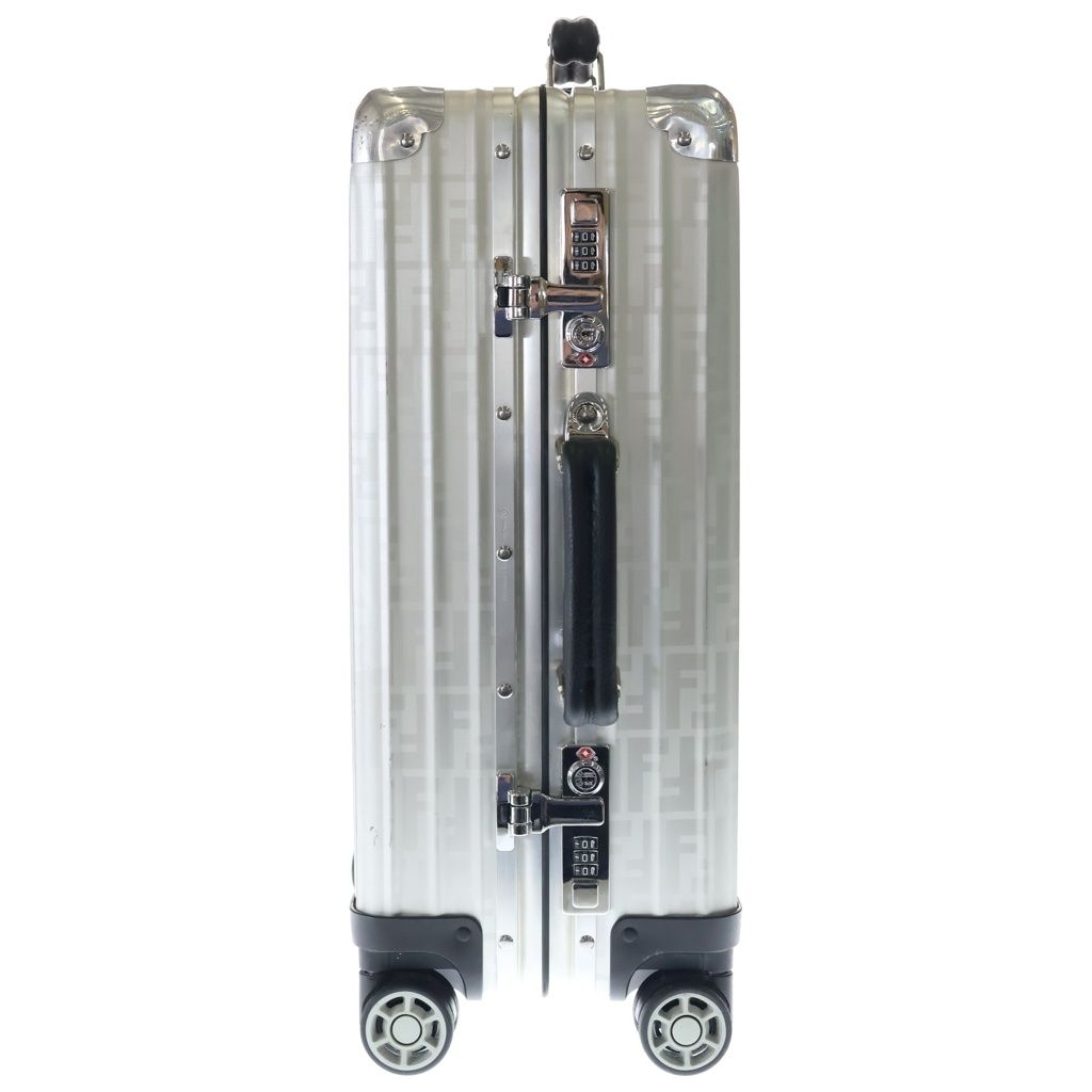 Fendi Rimowa Zucca Pattern Classic Cabin S Suitcase Travel Bag Silver — view 3
