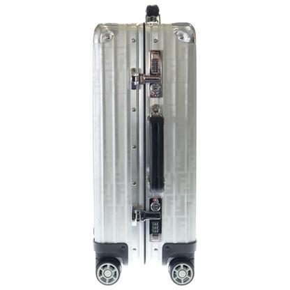 Fendi Rimowa Zucca Pattern Classic Cabin S Suitcase Travel Bag Silver — view 3