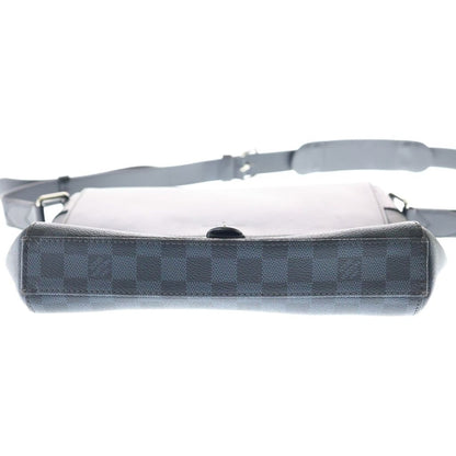 Louis Vuitton Damier Cobalt New Port Messenger Shoulder Bag Navy Leather Silver — view 5