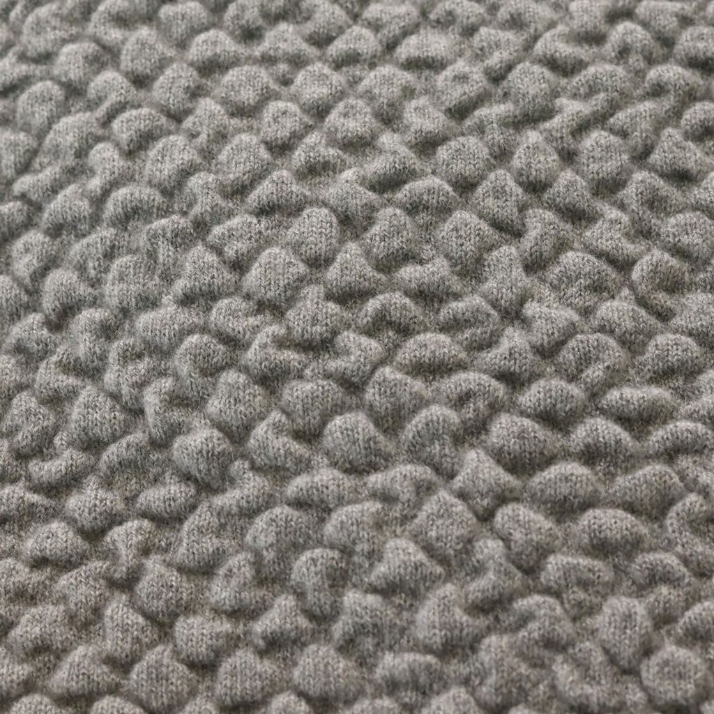 Chanel CC Logo Shawl Gray Cashmere Silk Scarf — view 2