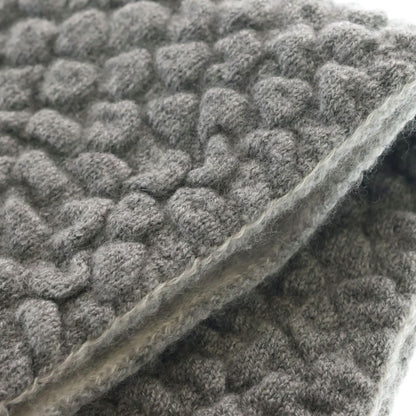 Chanel CC Logo Shawl Gray Cashmere Silk Scarf — view 6