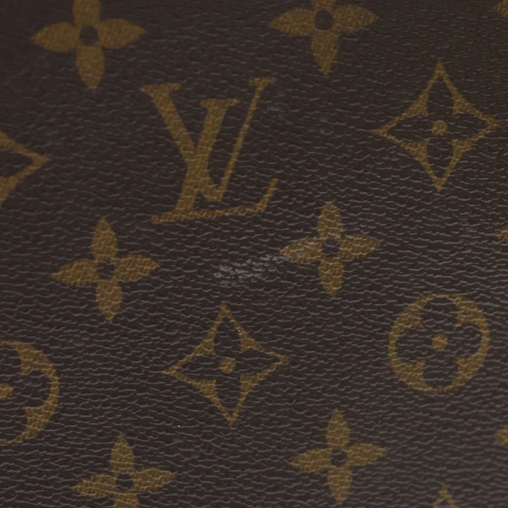 Louis Vuitton Monogram Neverfull MM Tote Brown Leather Gold — view 6