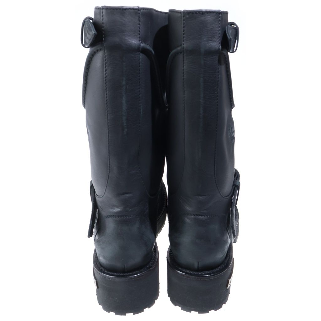 Balenciaga Venom Boots Processed High Cut Leather Engineer Black — view 3