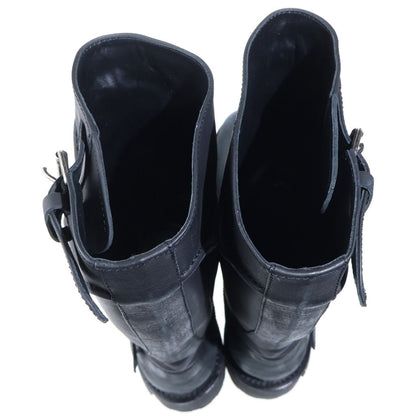 Balenciaga Venom Boots Processed High Cut Leather Engineer Black — view 4