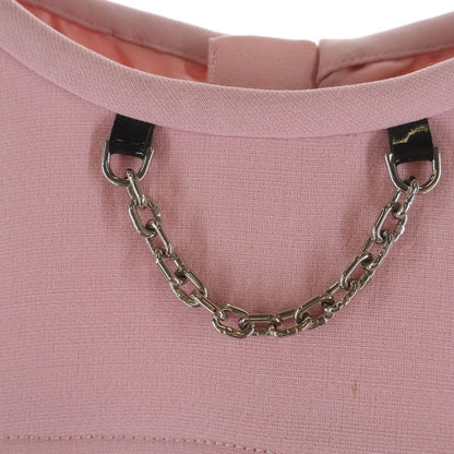 Louis Vuitton Knee Length Front Chain Long Sleeve Dress Pink 34 — view 4