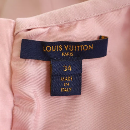 Louis Vuitton Knee Length Front Chain Long Sleeve Dress Pink 34 — view 6