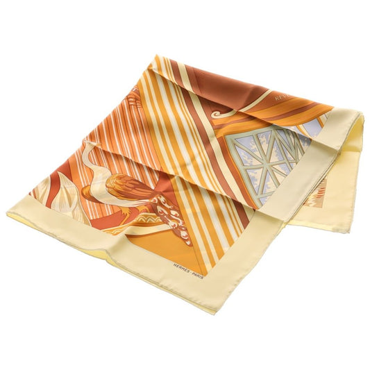 Hermes Carre 90 Reverie Pompeienne II Silk Scarf Brown Beige