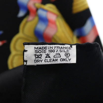 Hermes Carre 90 Luna Park Silk Scarf Black — view 4