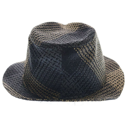 Hermes Travis Hat Straw Hat Beige Black Raffia — view 2