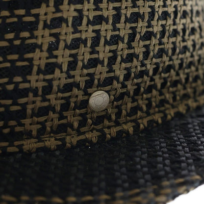 Hermes Travis Hat Straw Hat Beige Black Raffia — view 5