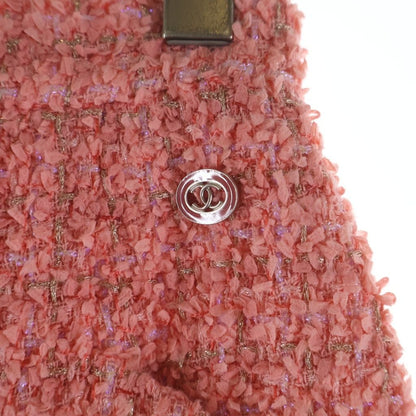 Chanel Tweed Skirt Coral Pink 34 — view 4
