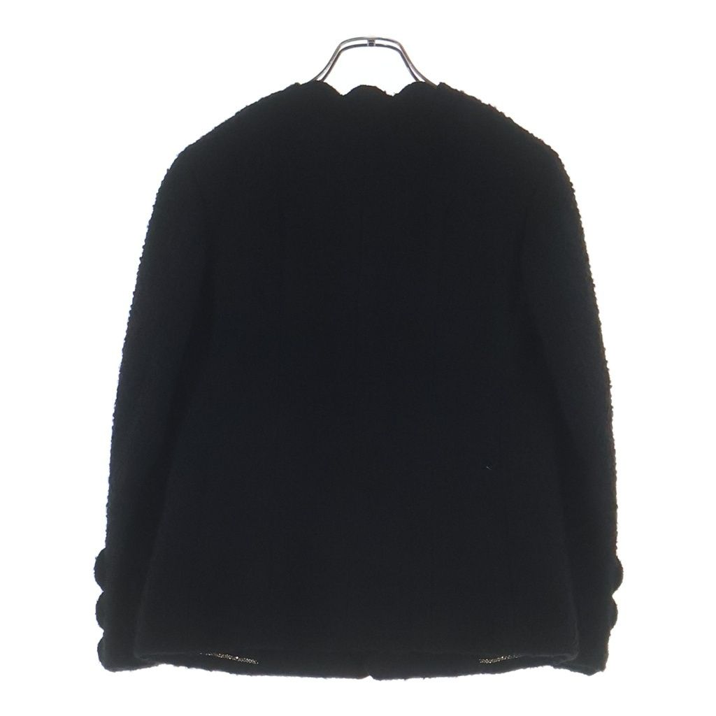 Chanel Coco Button Scalloped Tweed Jacket Black 34 — view 2