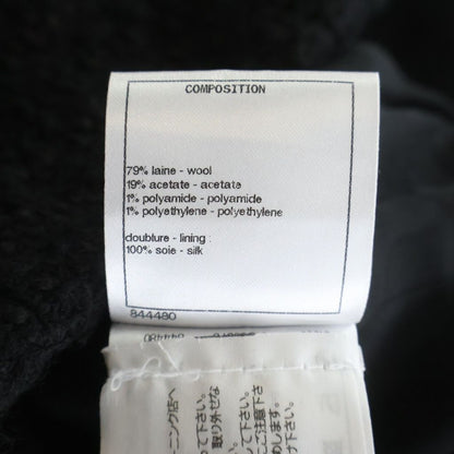 Chanel Coco Button Scalloped Tweed Jacket Black 34 — view 7