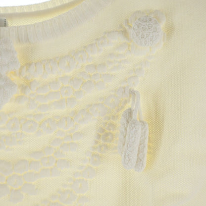 Chanel CC Logo Plate Versailles Ribbon Embroidery Decoration Sleeveless Knit — view 5