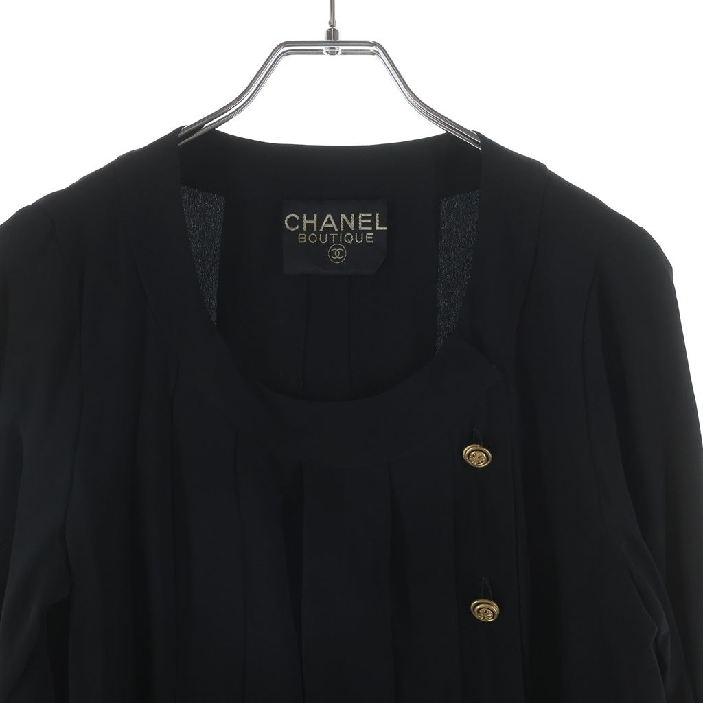 Chanel Pleated Blouse Black — view 3