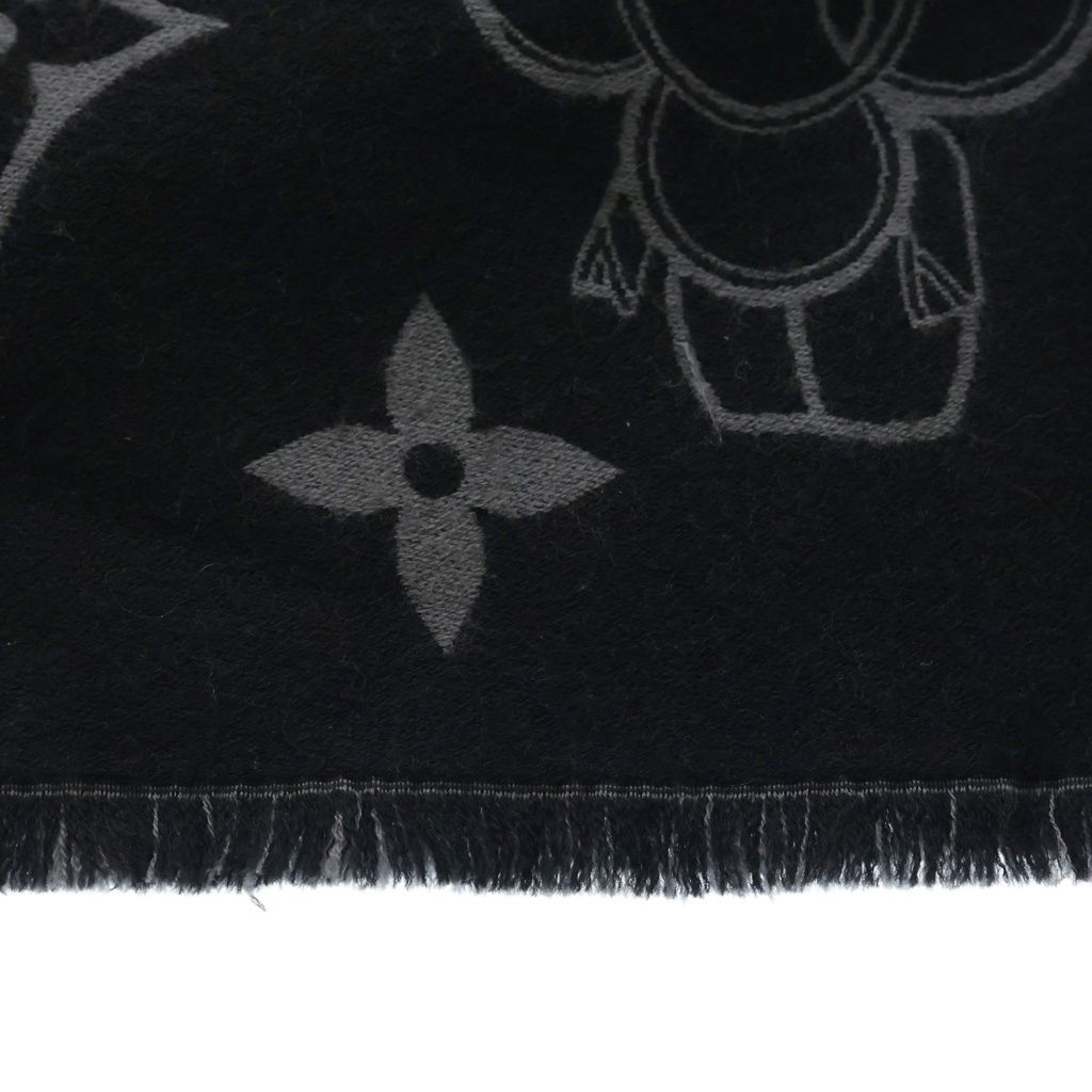 Louis Vuitton Echarpe Monogram Vivienne Wool Scarf Black — view 3