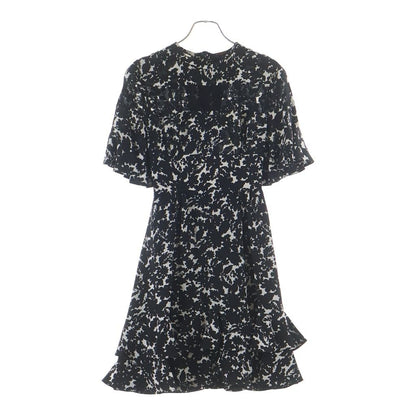 Louis Vuitton Flower Print Back Zip Front Lace Knee Length Short Sleeve Dress