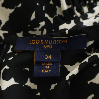 Louis Vuitton Flower Print Back Zip Front Lace Knee Length Short Sleeve Dress — view 6