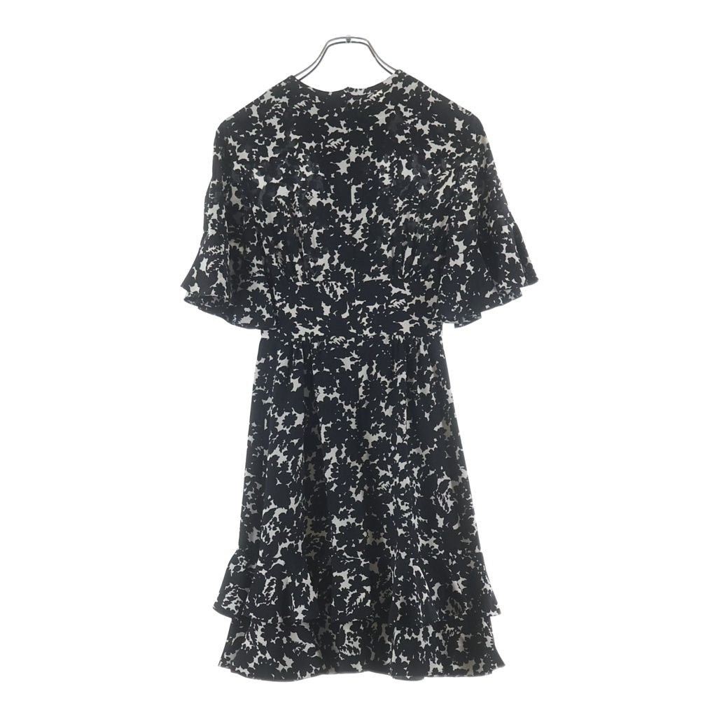 Louis Vuitton Flower Print Back Zip Front Lace Knee Length Short Sleeve Dress — view 2