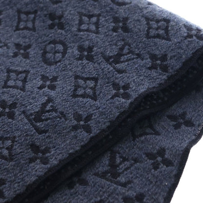Louis Vuitton Monogram Classic Scarf Wool Navy — view 6