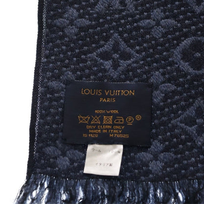 Louis Vuitton Monogram Classic Scarf Wool Navy — view 4