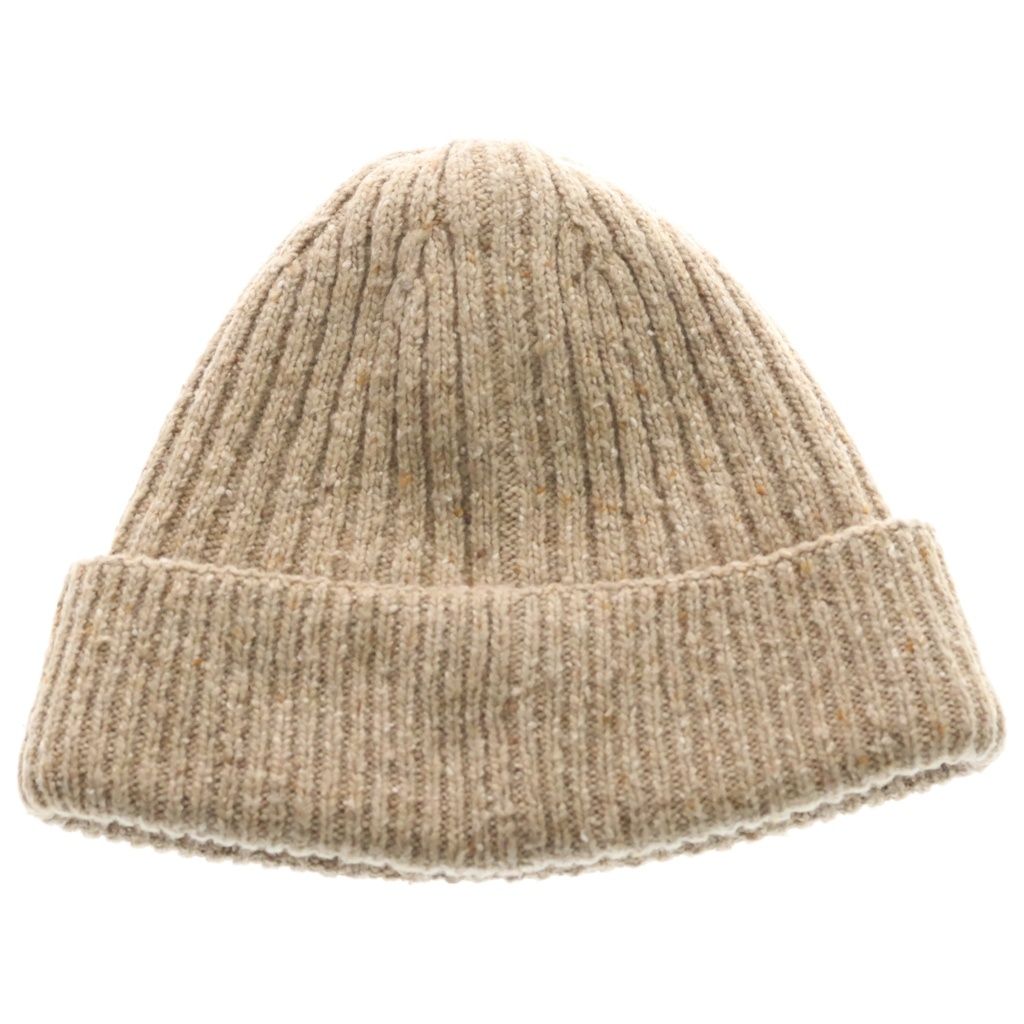 Loewe Knit Beanie Logo Embroidery Hat Beige — view 2