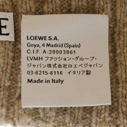 Loewe Knit Beanie Logo Embroidery Hat Beige — view 8