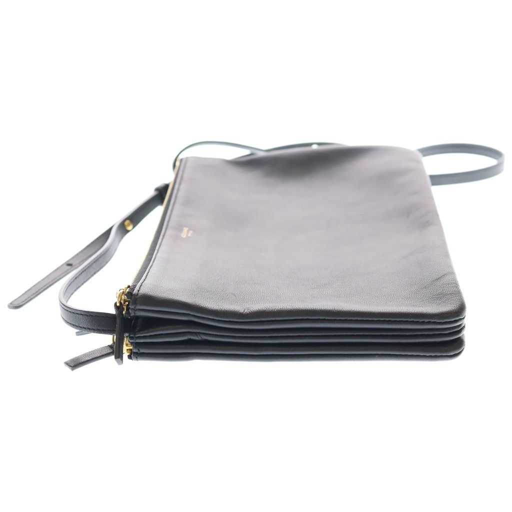Celine Trio Large Lambskin Shoulder Bag Gold Black — view 3