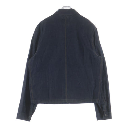 Prada Triangle Logo Denim Long Sleeve Shirt Indigo — view 2