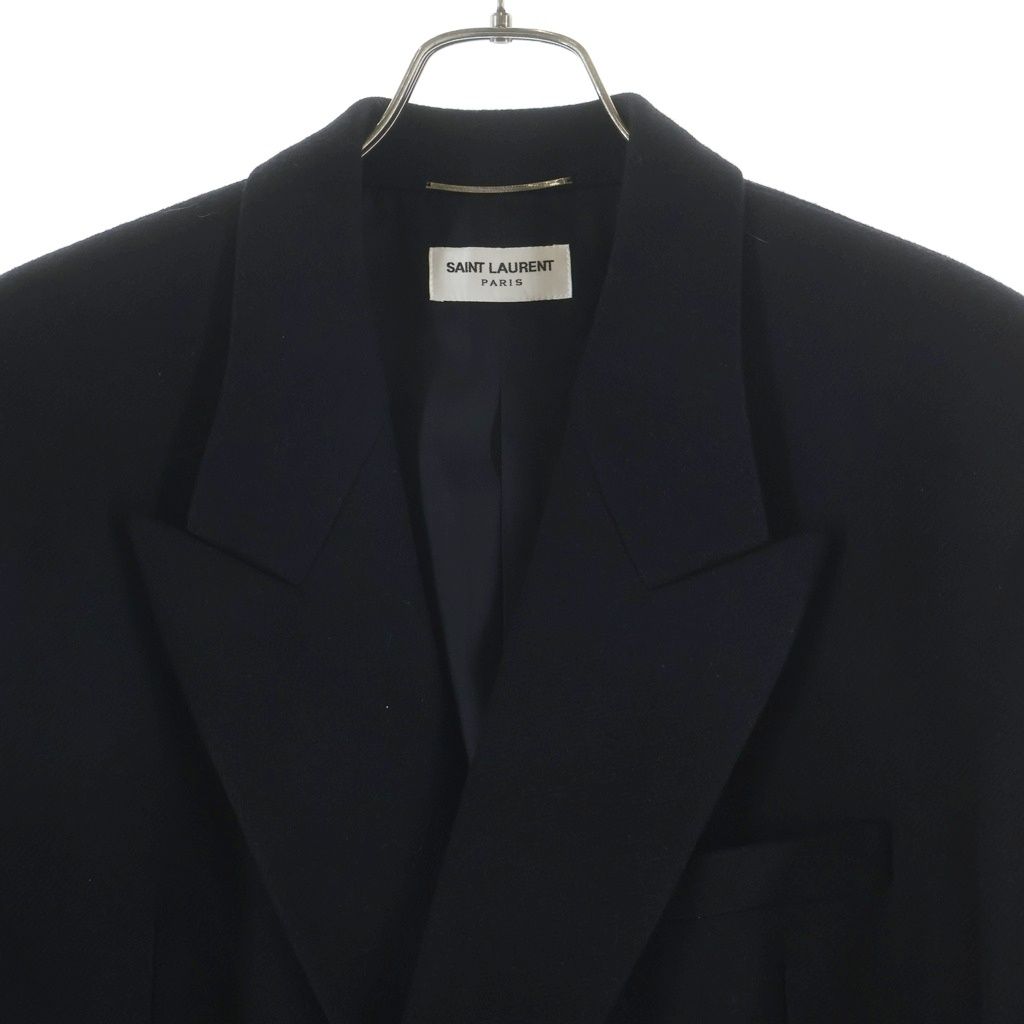Saint Laurent Paris Double Breasted Jacket Metal Buttons Coat — view 3
