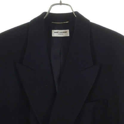 Saint Laurent Paris Double Breasted Jacket Metal Buttons Coat — view 3